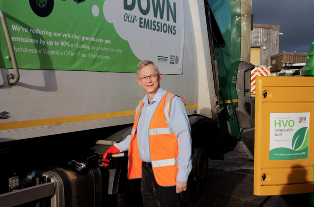 Cabinet Lead For The Environment Cllr Rupert Kyrle Filling Up Bin Lorry 2