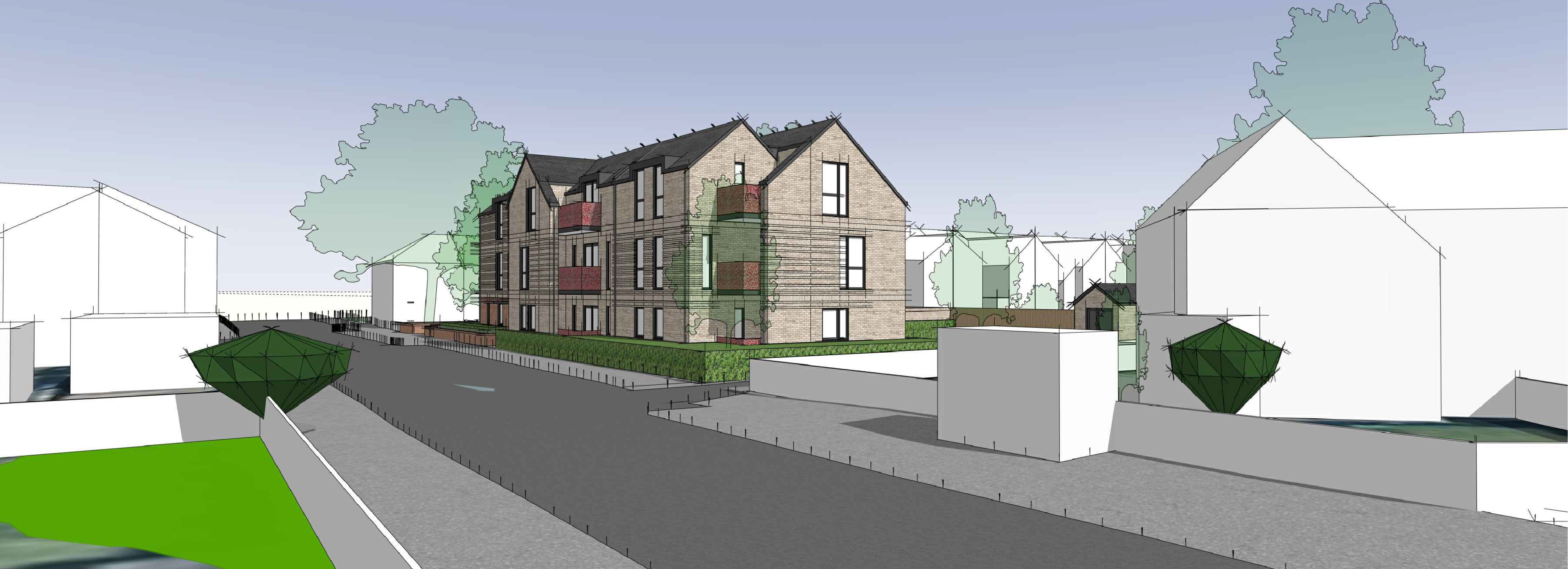 Maple Place - Street level view from Derby Road 2