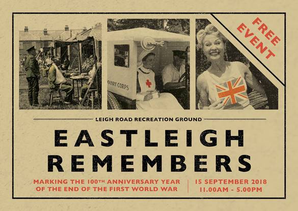 Eastleigh Remembers event advert 2018