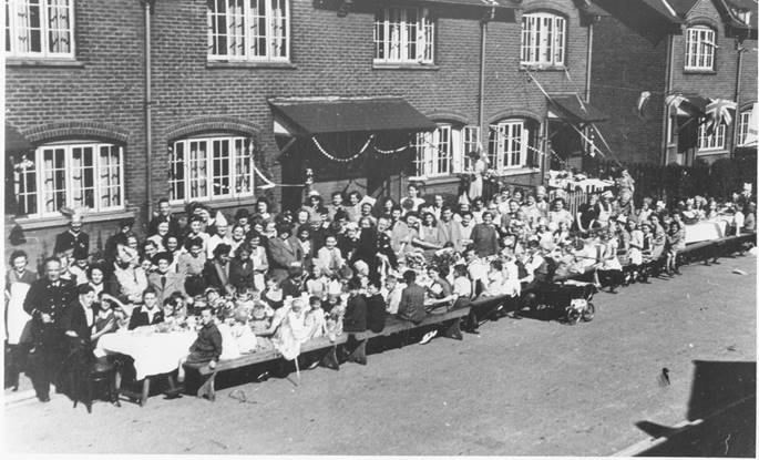 Campbell Road, VE Day Street Victory Party Following WW2 1945 1